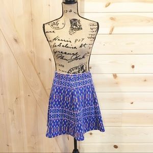 Decree Colorful Tribal Aztec Skater Skirt Small